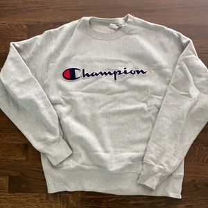 Champion felt logo reverse weave crew neck